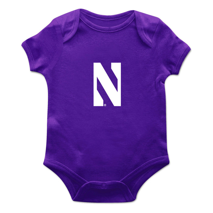 Northwestern Wildcats Cotton Short Sleeve Bodysuit Purple