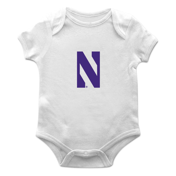 Northwestern Wildcats Cotton Short Sleeve Bodysuit White