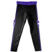 Northwestern University Wildcats Vive La Fete Girls Game Day Black with Purple Stripes Leggings Tights