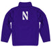 Northwestern University Wildcats Vive La Fete Game Day Solid Purple Quarter Zip Pullover Sleeves - Vive La Fête - Online Apparel Store