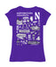Northwestern Wildcats Hand Sketched Vive La Fete Impressions Artwork Purple Girls Cotton Short Sleeve Tee - Vive La Fête - Online Apparel Store