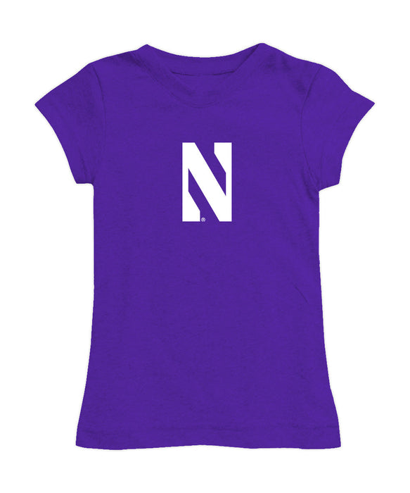 Northwestern Wildcats Girl´s Fitted Cotton T-shirt Purple