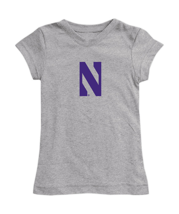Northwestern Wildcats Girl´s Fitted Cotton T-shirt Grey