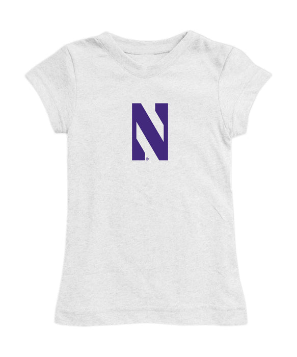 Northwestern Wildcats Girl´s Fitted Cotton T-shirt White
