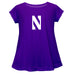 Northwestern Wildcats Short Sleeve Youth Cotton Top Purple