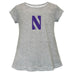 Northwestern Wildcats Short Sleeve Youth Cotton Top Grey