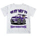 Northwestern Wildcats Vive La Fete Monster Truck Boys Game Day White Short Sleeve Tee