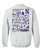 Northwestern Wildcats Hand Sketched Artwork Purple Crewneck Sweatshirt for Women - Vive La Fête - Online Apparel Store