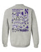 Northwestern Wildcats Hand Sketched Artwork Purple Crewneck Sweatshirt for Women - Vive La Fête - Online Apparel Store