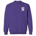 Northwestern Wildcats Hand Sketched Vive La Fete Impressions Artwork Purple Crew Neck Sweatshirt for Women