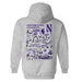 Northwestern Wildcats Hand Sketched Artwork Cotton Fleece Women Hoodie - Vive La Fête - Online Apparel Store