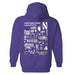 Northwestern Wildcats Hand Sketched Artwork Cotton Fleece Women Hoodie - Vive La Fête - Online Apparel Store