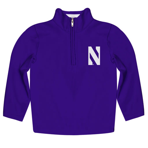 Northwestern Wildcats Vive La Fete Logo and Mascot Name Womens Purple Quarter Zip Pullover