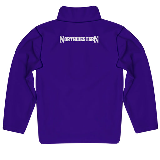 Northwestern Wildcats Vive La Fete Logo and Mascot Name Womens Purple Quarter Zip Pullover - Vive La Fête - Online Apparel Store