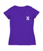 Northwestern Wildcats Hand Sketched Vive La Fete Impressions Artwork Purple Women Cotton Short Sleeve V-Neck Tshirt