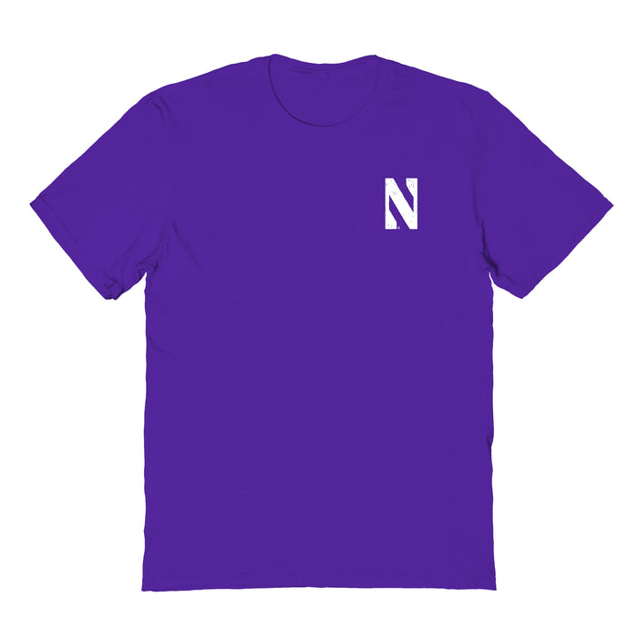 Northwestern Wildcats Vive La Fete Impressions Artwork Purple Womens Cotton Tshirt