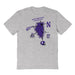 Northwestern Wildcats Hand Sketched Vive La Fete Impressions Icones Grey T-shirt for Women