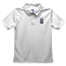 University at Albany Great Danes UALBANY Embroidered White Short Sleeve Polo Box Shirt