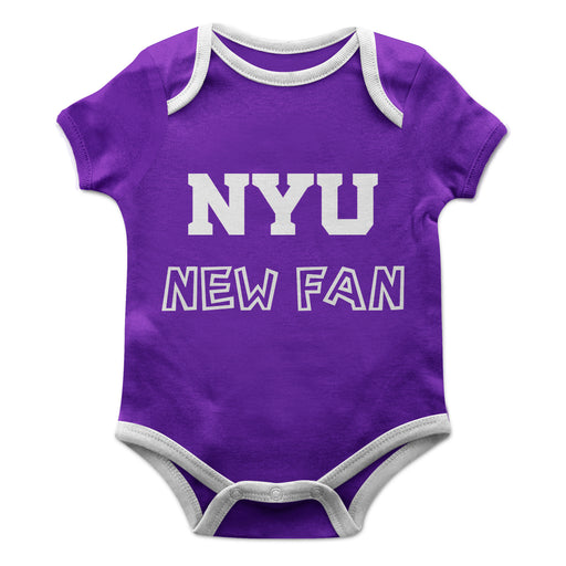 New York Violets Vive La Fete Infant Game Day Purple Short Sleeve Onesie New Fan Logo and Mascot Bodysuit