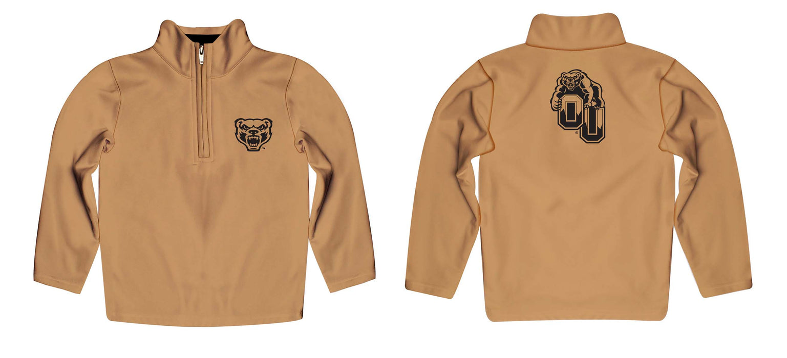 Oakland University Golden Grizzlies Vive La Fete Game Day Solid Gold Quarter Zip Pullover Sleeves - Vive La Fête - Online Apparel Store