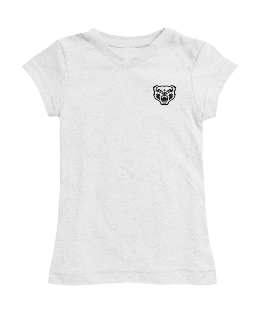 Oakland Golden Grizzlies Hand Sketched Vive La Fete Impressions Artwork White Girls Cotton Short Sleeve Tee