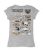 Oakland Golden Grizzlies Hand Sketched Vive La Fete Impressions Artwork Grey Girls Cotton Short Sleeve Tee - Vive La Fête - Online Apparel Store