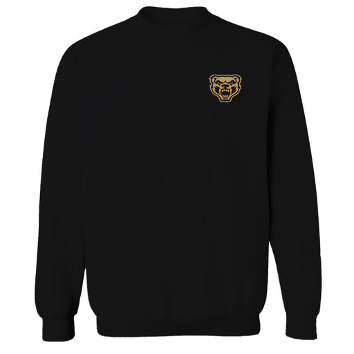 Oakland Golden Grizzlies Hand Sketched Vive La Fete Impressions Artwork Black Crew Neck Sweatshirt for Women