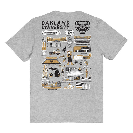 Oakland Golden Grizzlies Vive La Fete Impressions Artwork Womens Cotton Tshirt - Vive La Fête - Online Apparel Store