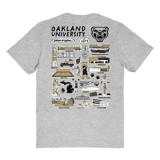 Oakland Golden Grizzlies Vive La Fete Impressions Artwork Womens Cotton Tshirt - Vive La Fête - Online Apparel Store