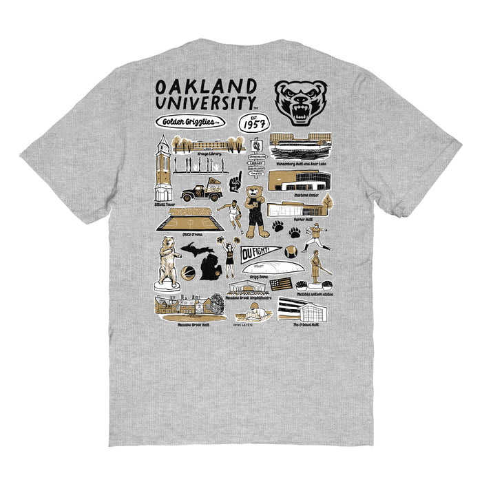 Oakland Golden Grizzlies Vive La Fete Impressions Artwork Womens Cotton Tshirt - Vive La Fête - Online Apparel Store