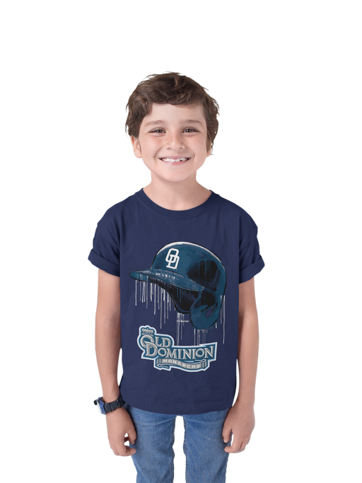 Old Dominion Monarchs Original Dripping Baseball Helmet T-Shirt Cotton by Vive La Fete - Vive La Fête - Online Apparel Store