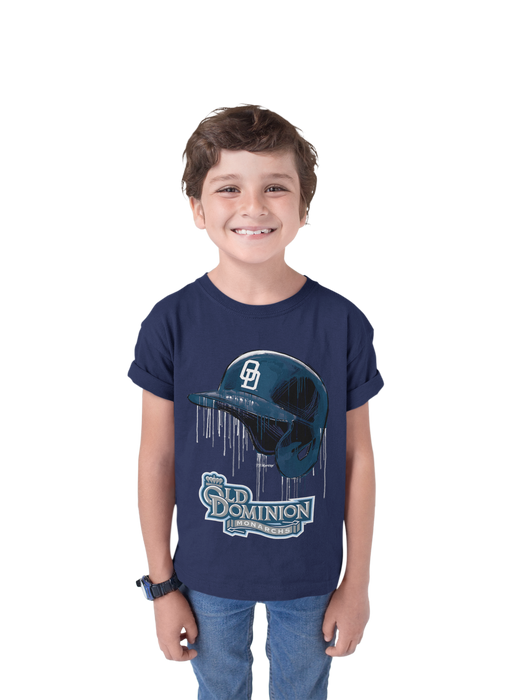 Old Dominion Monarchs Original Dripping Baseball Helmet T-Shirt Cotton by Vive La Fete - Vive La Fête - Online Apparel Store