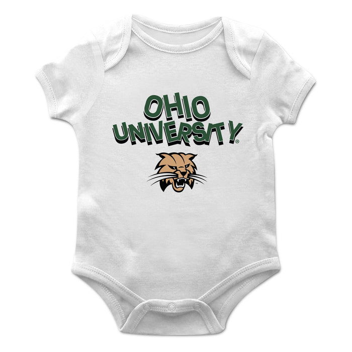 Ohio University Bobcats Vive La Fete Infant Game Day White Short Sleeve Bodysuit