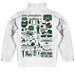 Ohio University Bobcats Hand Sketched Vive La Fete Impressions Artwork White Boys Quarter Zip Pullover V1 - Vive La Fête - Online Apparel Store