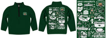Ohio University Bobcats Hand Sketched Vive La Fete Impressions Artwork Green Boys Quarter Zip Pullover V1 - Vive La Fête - Online Apparel Store