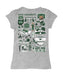 Ohio University Bobcats Hand Sketched Vive La Fete Impressions Artwork Grey Girls Cotton Short Sleeve Tee - Vive La Fête - Online Apparel Store