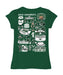 Ohio University Bobcats Hand Sketched Vive La Fete Impressions Artwork Green Girls Cotton Short Sleeve Tee - Vive La Fête - Online Apparel Store