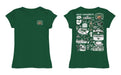 Ohio University Bobcats Hand Sketched Vive La Fete Impressions Artwork Green Girls Cotton Short Sleeve Tee - Vive La Fête - Online Apparel Store