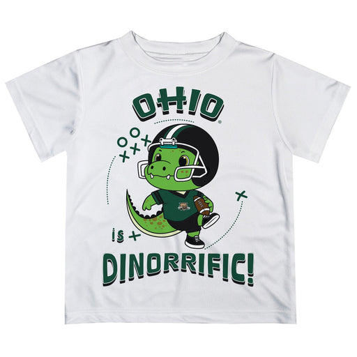 Ohio University Bobcats Vive La Fete Dinorrific Boys Game Day White Short Sleeve Tee