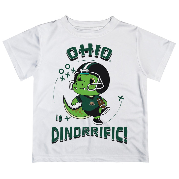 Ohio University Bobcats Vive La Fete Dinorrific Boys Game Day White Short Sleeve Tee