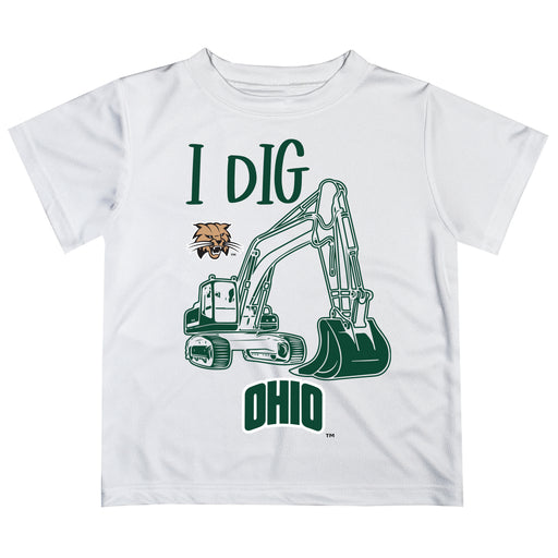 Ohio University Bobcats Vive La Fete Excavator Boys Game Day White Short Sleeve Tee