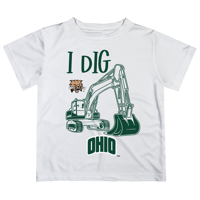 Ohio University Bobcats Vive La Fete Excavator Boys Game Day White Short Sleeve Tee