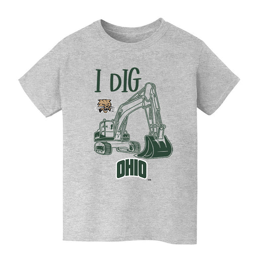Ohio University Bobcats Vive La Fete Excavator Heather Grey Cotton Short Sleeve Tee