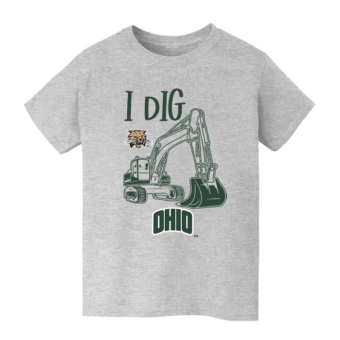Ohio University Bobcats Vive La Fete Excavator Heather Grey Cotton Short Sleeve Tee