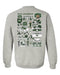 Ohio University Bobcats Hand Sketched Artwork Green Crewneck Sweatshirt for Women - Vive La Fête - Online Apparel Store