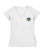 Ohio University Bobcats Hand Sketched Vive La Fete Impressions Artwork White Women Cotton Short Sleeve V-Neck Tshirt