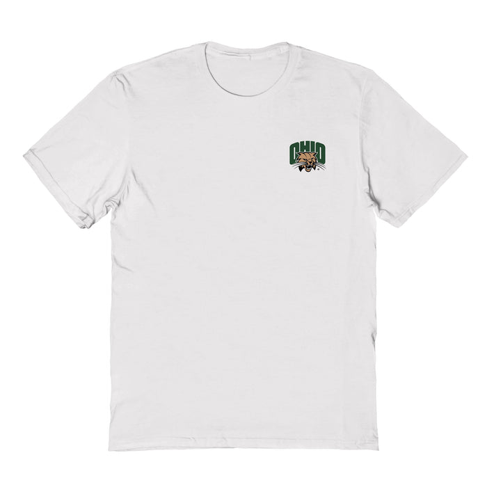 Ohio University Bobcats Vive La Fete Impressions Artwork White Womens Cotton Tshirt