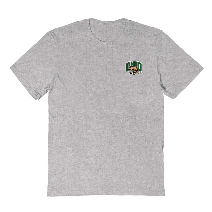 Ohio University Bobcats Vive La Fete Impressions Artwork Grey Womens Cotton Tshirt