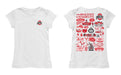 Ohio State Buckeyes Hand Sketched Vive La Fete Impressions Artwork White Girls Cotton Short Sleeve Tee - Vive La Fête - Online Apparel Store