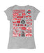 Ohio State Buckeyes Hand Sketched Vive La Fete Impressions Artwork Grey Girls Cotton Short Sleeve Tee - Vive La Fête - Online Apparel Store